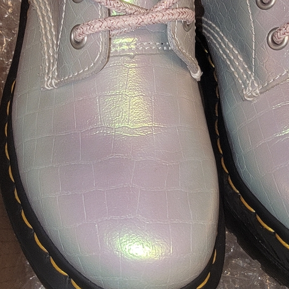 Dr Martens Iridescent Croc Pattern Pascal 1460 Lace Up Boots - Picture 10 of 14